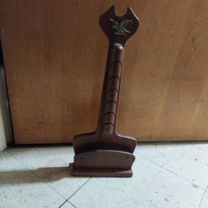 Wooden Wall Mount Mail Holder w/ Eagle